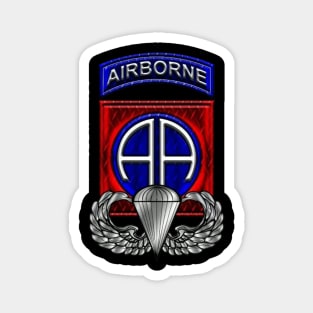 Proud 82nd Airborne Division Veteran Parachutist Wings Magnet