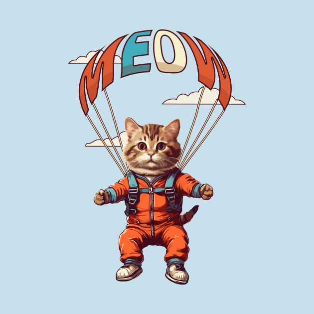 Funny Skydiving /Base Jumping Cat Gift for Cat Lovers by GrafiqueDynasty