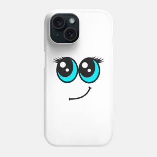 Cute Blue Eyed Smiling Face Phone Case