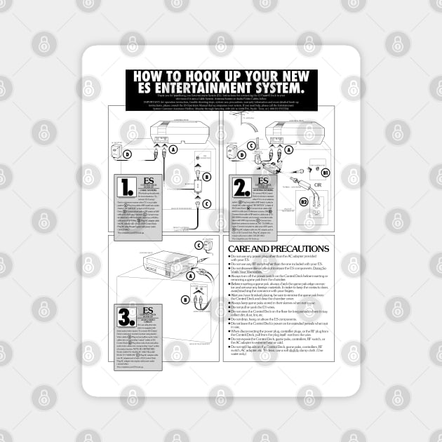 How To Hook Up Your Entertainment System (retro console) Magnet by ParaholiX