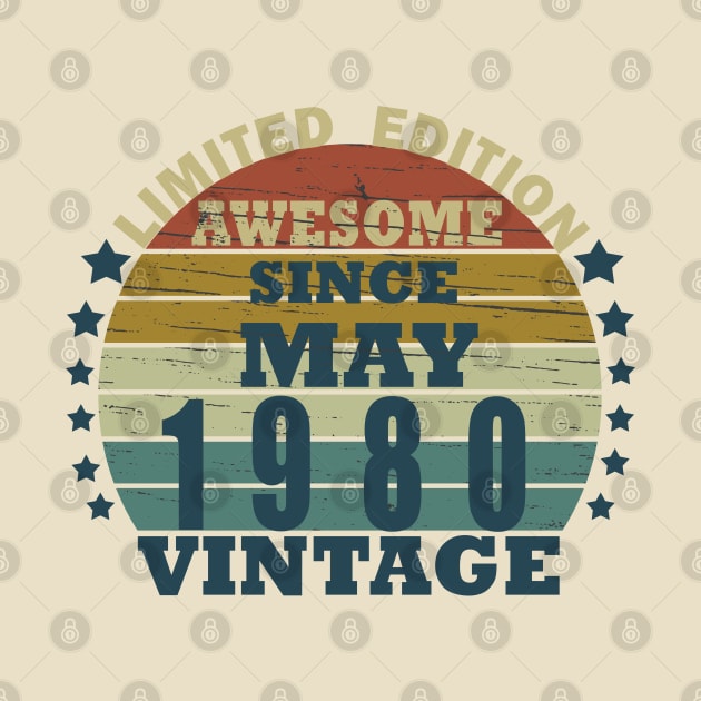 born in may 1980 vintage birthday by omitay