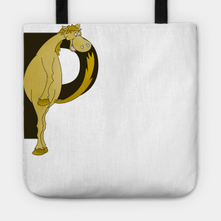 Pony Monogram Letter P Tote