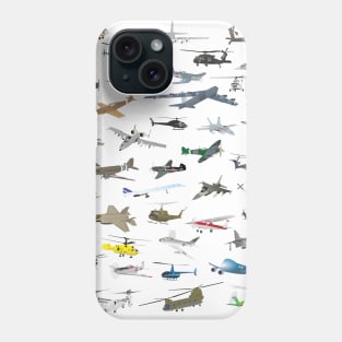 Various Colorful Airplanes and Helicopters Phone Case