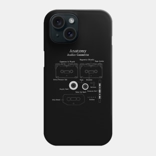 Audio Cassette Tape Anatomy Phone Case