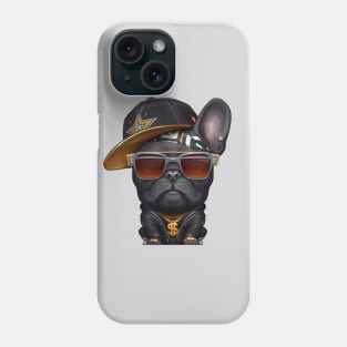 Black French Bulldog Hip-Hop Super Star Phone Case