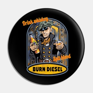 Dieselpunk spit blood Pin