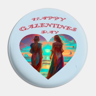 Galentines girls on the beach Pin