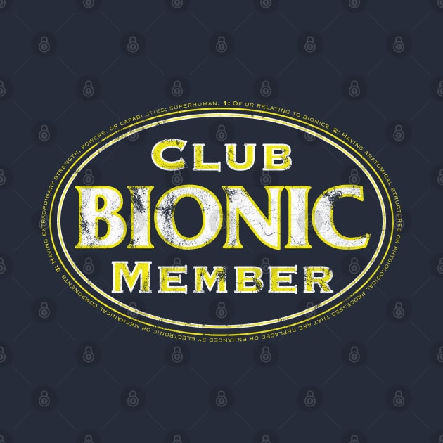 Bionic Club Member in Yellow and White/Distressed by YOPD Artist