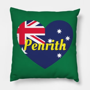 Penrith NSW Australia Australian Flag Heart Pillow