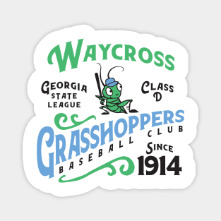 Waycross Grasshoppers Baseball Magnet