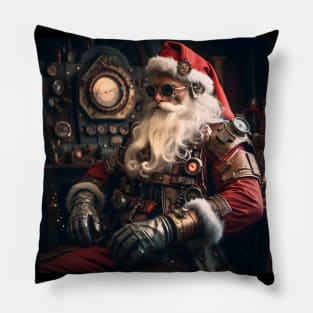 Merry Christmas Santa Claus steampunk Pillow