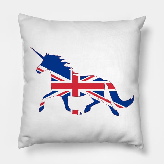 British Unicorn Pillow by Wickedcartoons