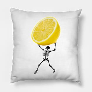 Lemon Skeleton Pillow