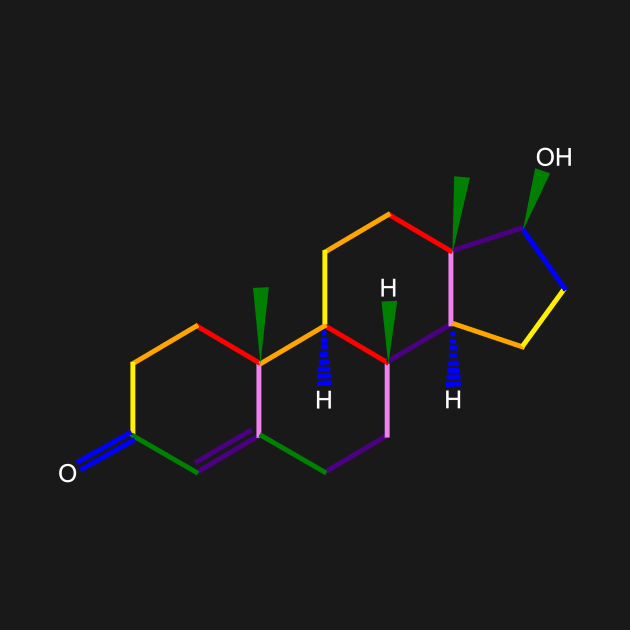 Testosterone Rainbow Molecule Chemistry by ChemECool