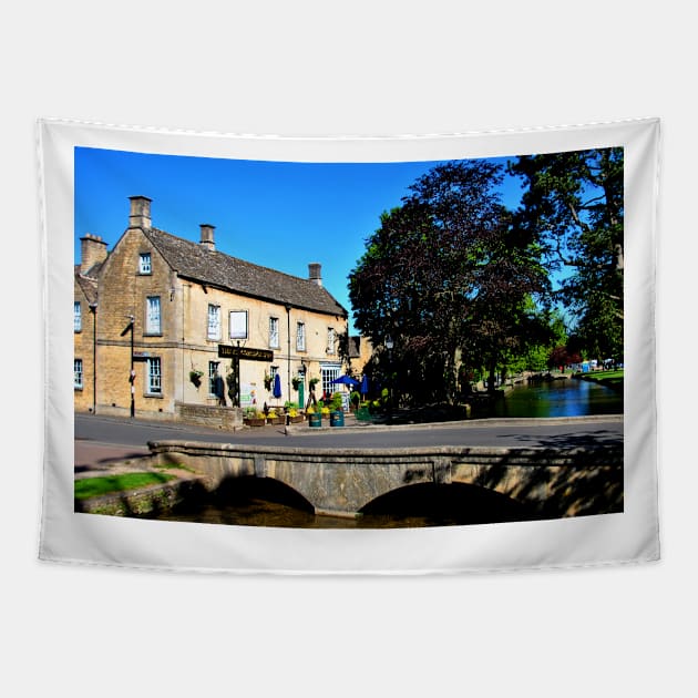 Kingsbridge Inn Bourton on the Water Cotswolds Tapestry by AndyEvansPhotos