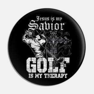 Jesus Is My Savior Golf Is My Therapy Jesus Pin