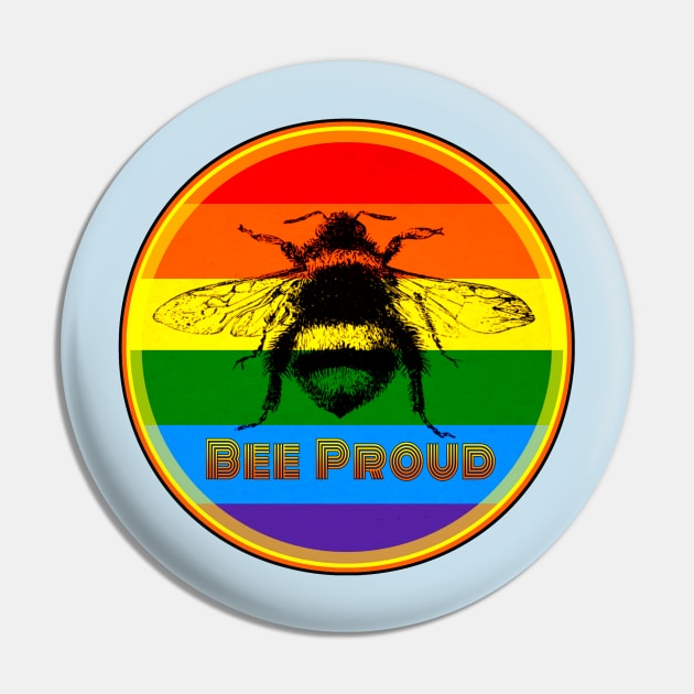 BEE PROUD. Celebrate Manchester Pride with this rainbow coloured bee design Pin by Off the Page