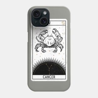 Cancer Distressed Goth Tarot Zodiac Sign Phone Case