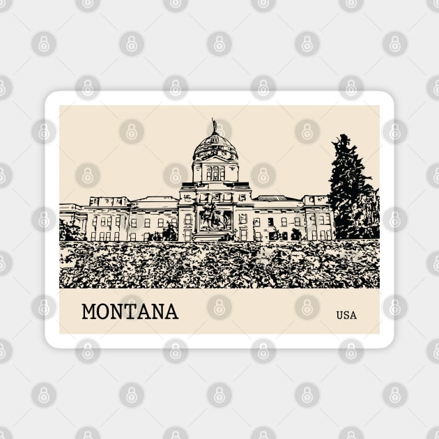 Montana State USA Magnet by Lakeric