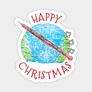 Christmas Oboe Oboist Woodwind Musician Xmas 2022 Magnet