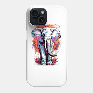 Color Splash Elephant Design Phone Case