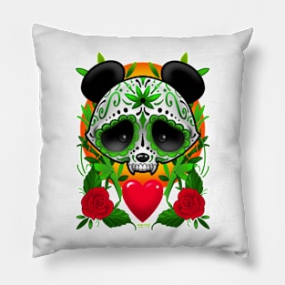 Dia Del Muerte Panda Pillow