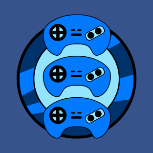 Blue Triple Controller T-Shirt