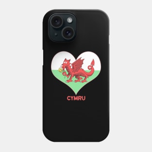 Welsh dragon With Heart Phone Case