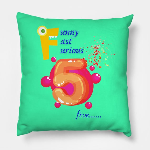 Fifth birthday Pillow by Bisusri