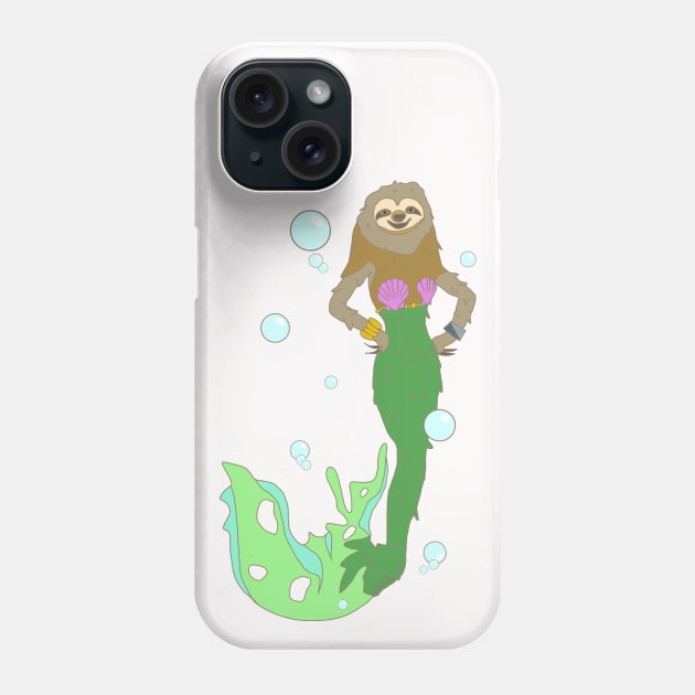 Sloth Mermaid Phone Case by notsniwart