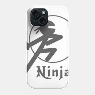 Stickman Ninja - Grey Phone Case