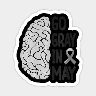 Glioblastoma Awareness  Brain Tumor Go Gray In May Magnet