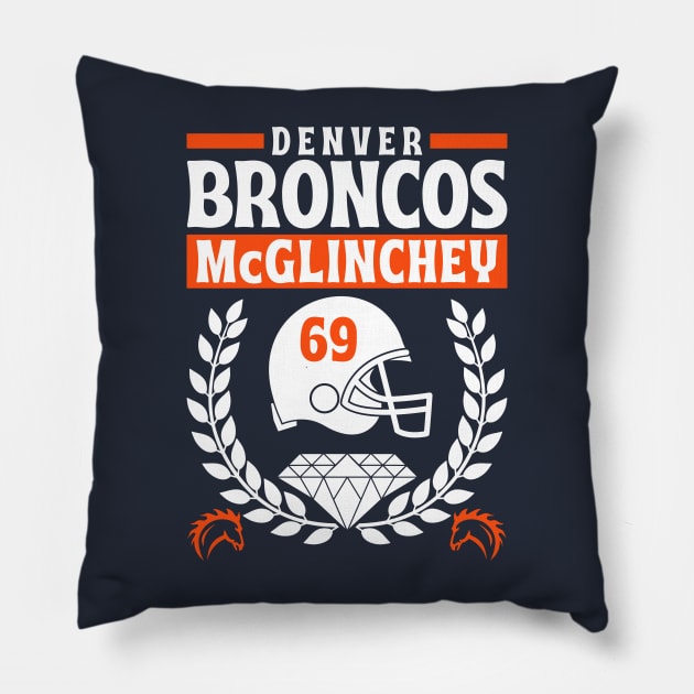 Denver Broncos McGlinchey 69 Edition 2 Pillow by Astronaut.co