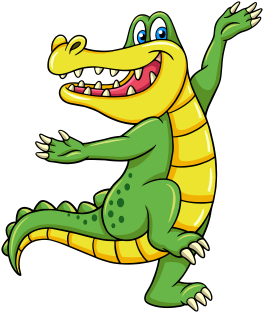Dancing crocodile cartoon character Magnet