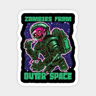 Zombies from Outer Space Astronaut Magnet