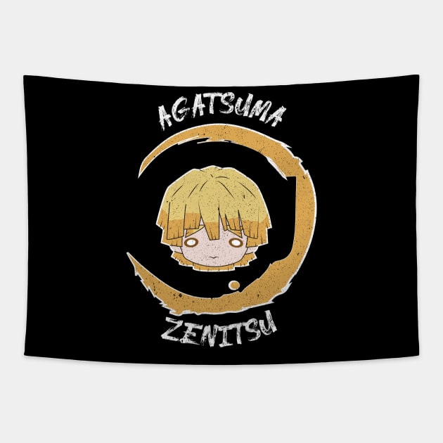 DEMON SLAYER (KIMETSU NO YAIBA) ZENITSU GRUNGE STYLE Tapestry by FunGangStore