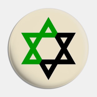 Green Anarchist Magen David Pin