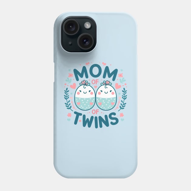 Mom Of Twins Phone Case by ANSAN