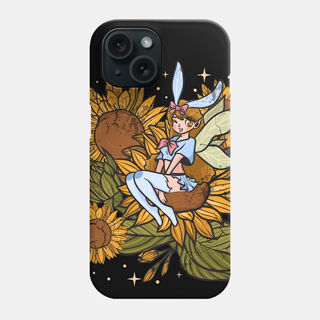 Sunflower Fairy Sunflowers Mystical Cute Pixies Phone Case by E