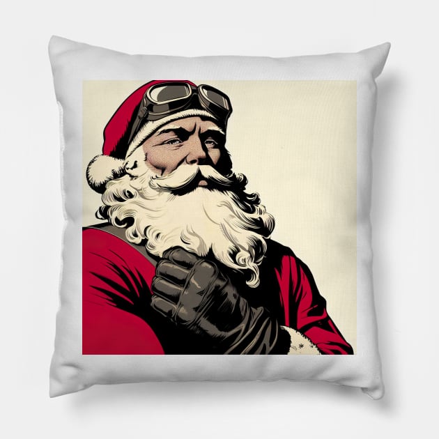 Santa Daddy, Leather Man Pillow by SNAustralia