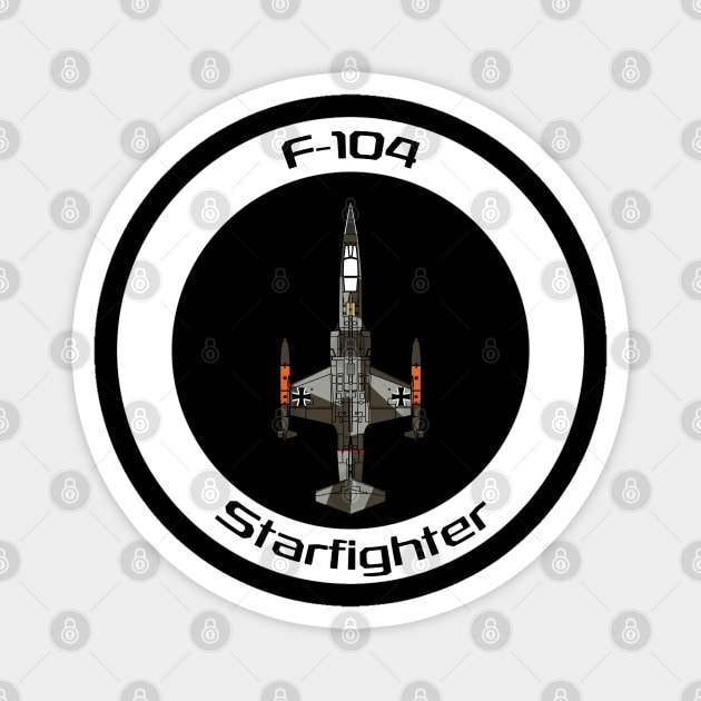 F-104 Starfighter (Germany) Magnet by BearCaveDesigns