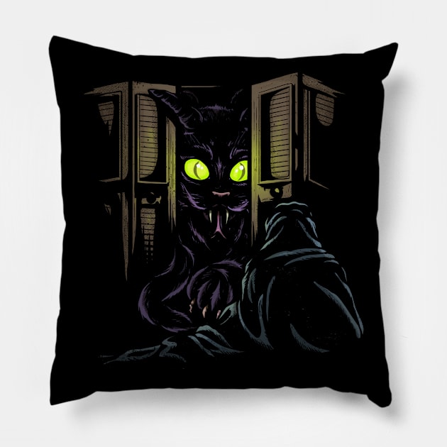 Monster In The Closet Pillow by GeekMachine