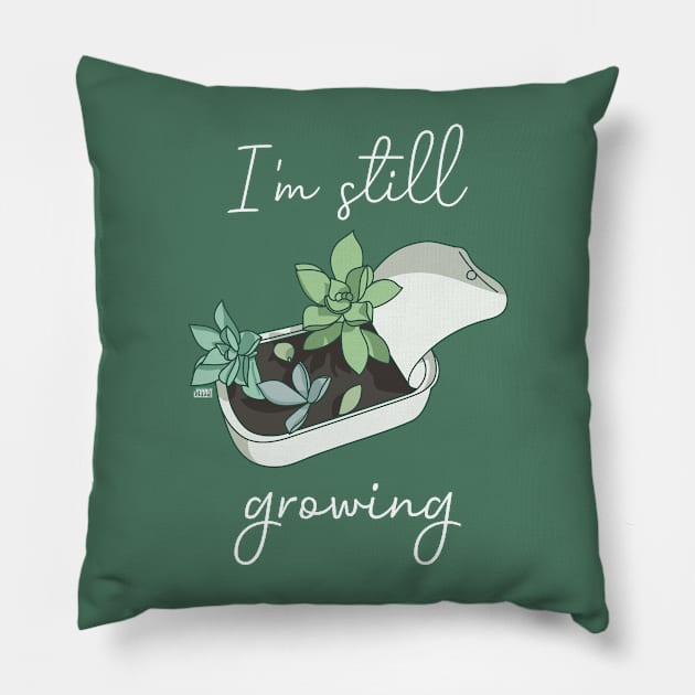 I'm still growing | Succulent in a Can Pillow by Joabit Draws