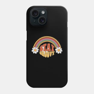 Stay Groovy 60s Outfit 70s Theme Costume Cute Rainbow Hippie Phone Case