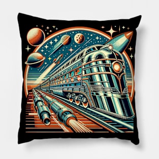 Cosmic Railways: Journey on the Starlight Express Pillow