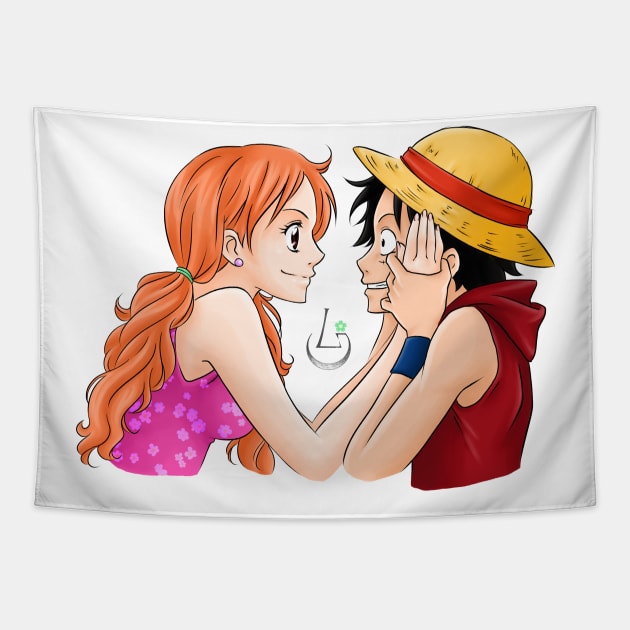 Nami & Luffy - Complicity Tapestry by AudreyWagnerArt