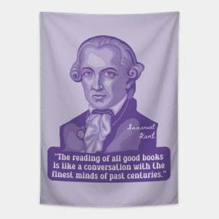 Emmanuel Kant Portrait and Quote Tapestry