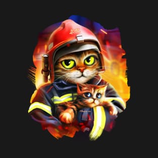 Cat firefighter T-Shirt