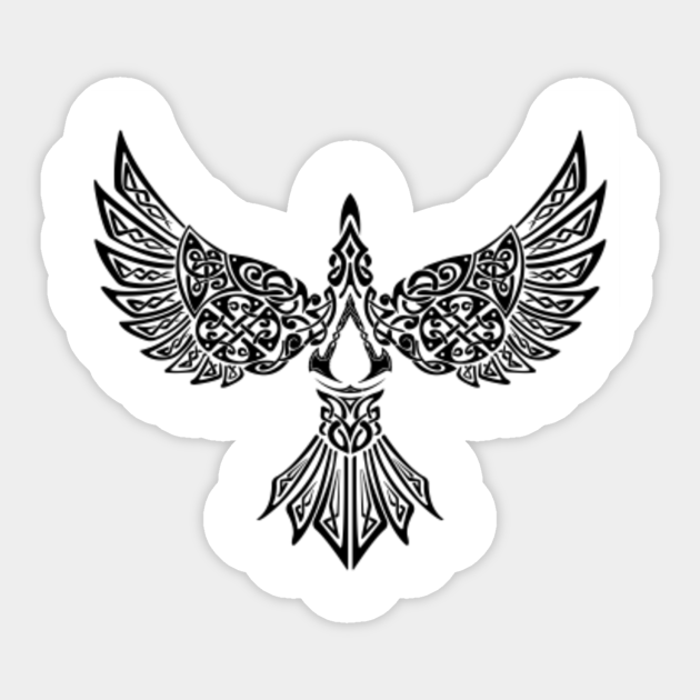 Assassins Creed Valhalla Synin Raven Assassins Creed Sticker Teepublic Assassin's creed valhalla's advanced rpg mechanics gives you new ways to blaze your own path across england. assassins creed valhalla synin raven