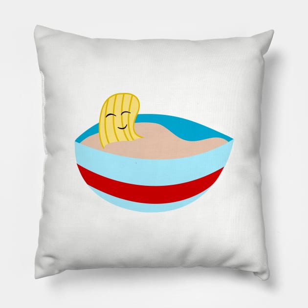 Chip in Dip Pillow by traditionation